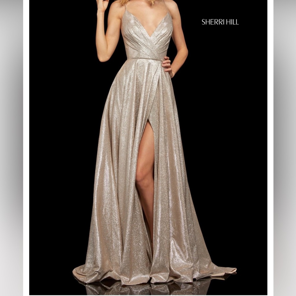 Sherri Hill STYLE 52977 (2) Champagne